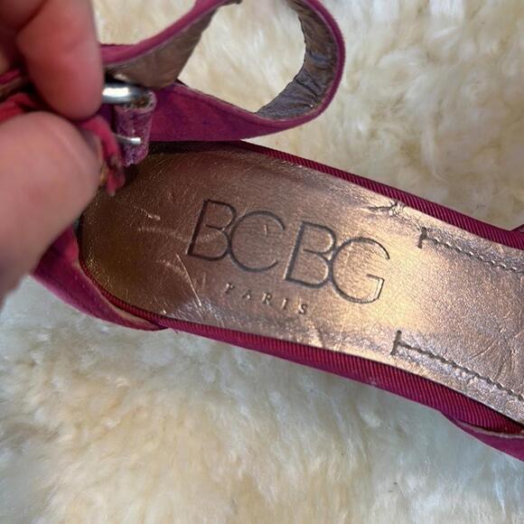 BCBG Paris Hot Pink Ankle Strap Heels - Picture 3 of 7